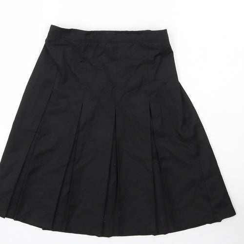 George Girls Black  Polyester A-Line Skirt Size 11-12 Years  Regular  - Elasticated Waist