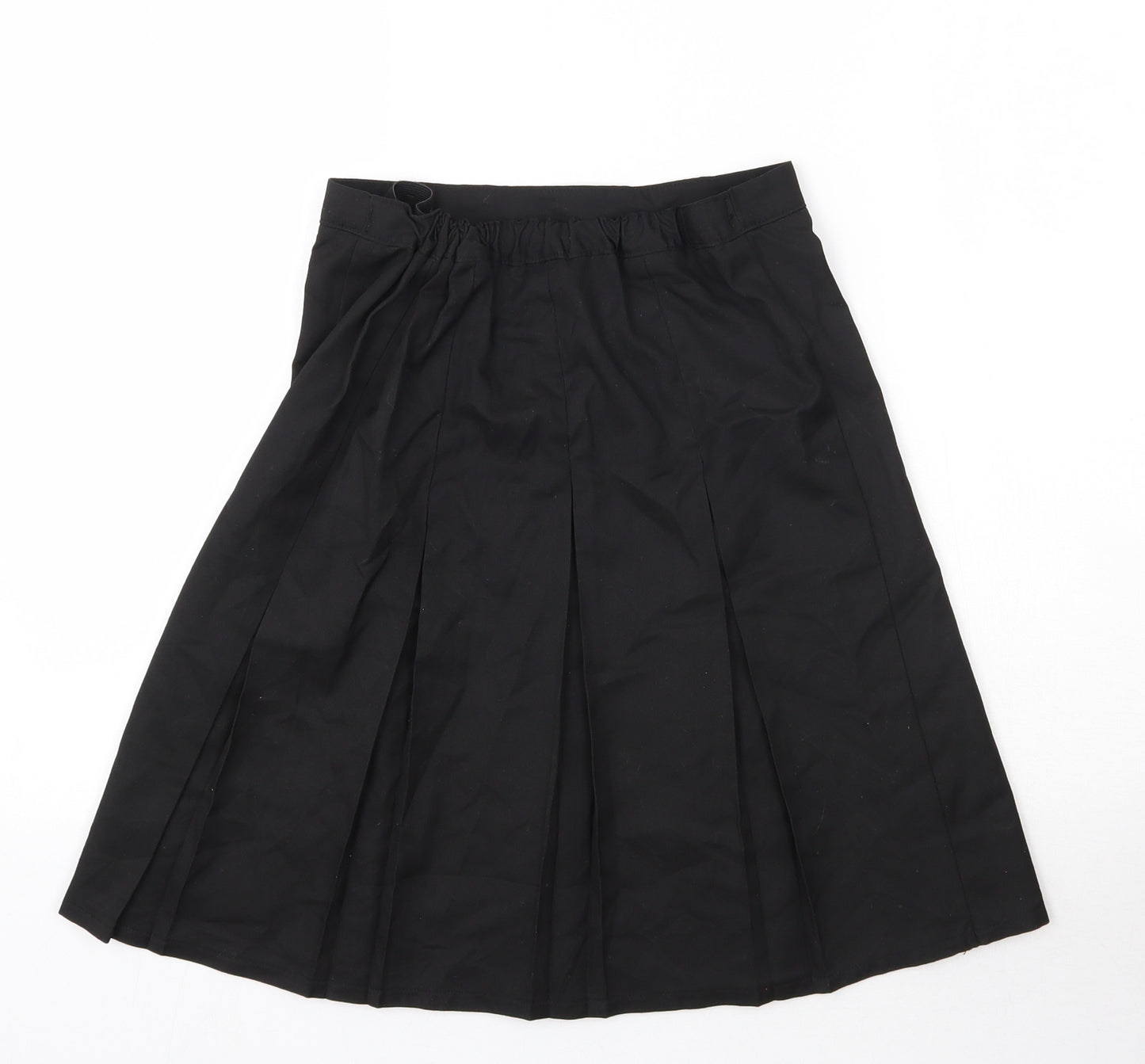 George Girls Black  Polyester A-Line Skirt Size 11-12 Years  Regular  - Elasticated Waist