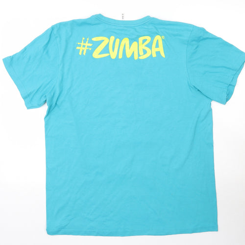 Zumba Womens Blue   Basic T-Shirt One Size Round Neck