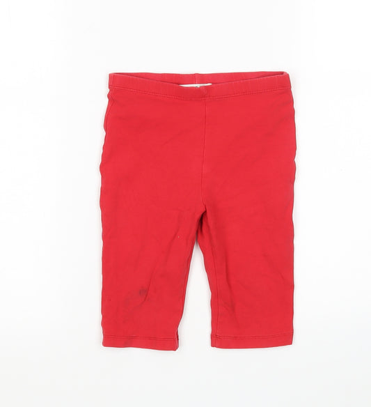 George Girls Red  Cotton Biker Shorts Size 4-5 Years  Regular