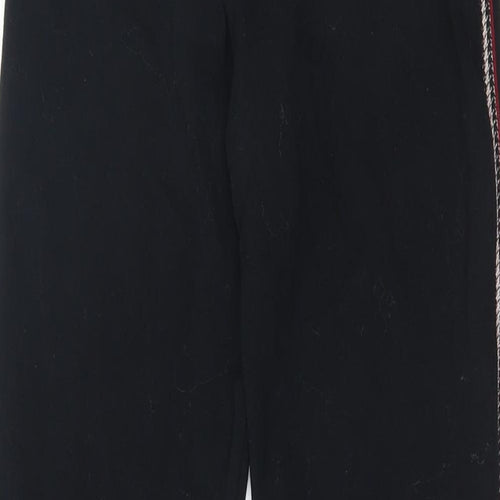 Marks and Spencer Womens Black  Viscose  Leggings Size 8 L25 in   - Striped Detail