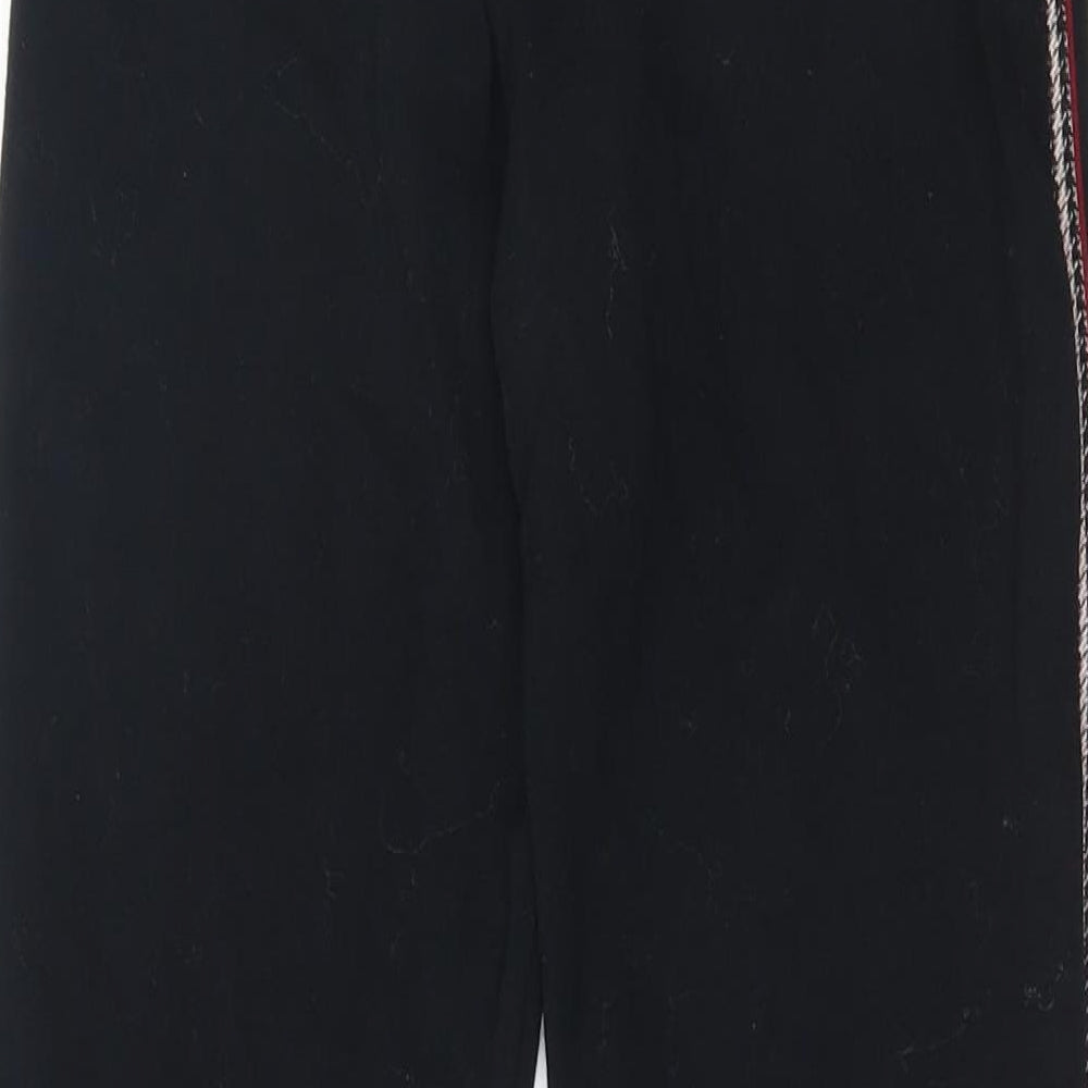 Marks and Spencer Womens Black  Viscose  Leggings Size 8 L25 in   - Striped Detail