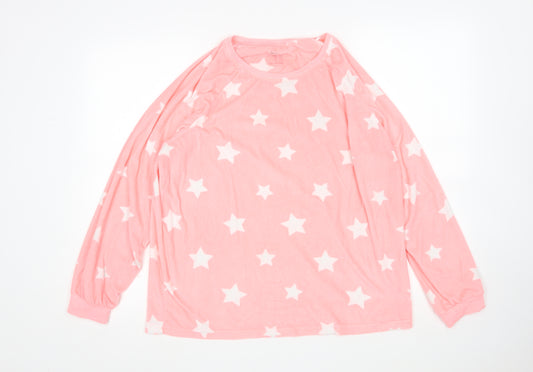 Primark Womens Pink  Polyester Top Pyjama Top Size L