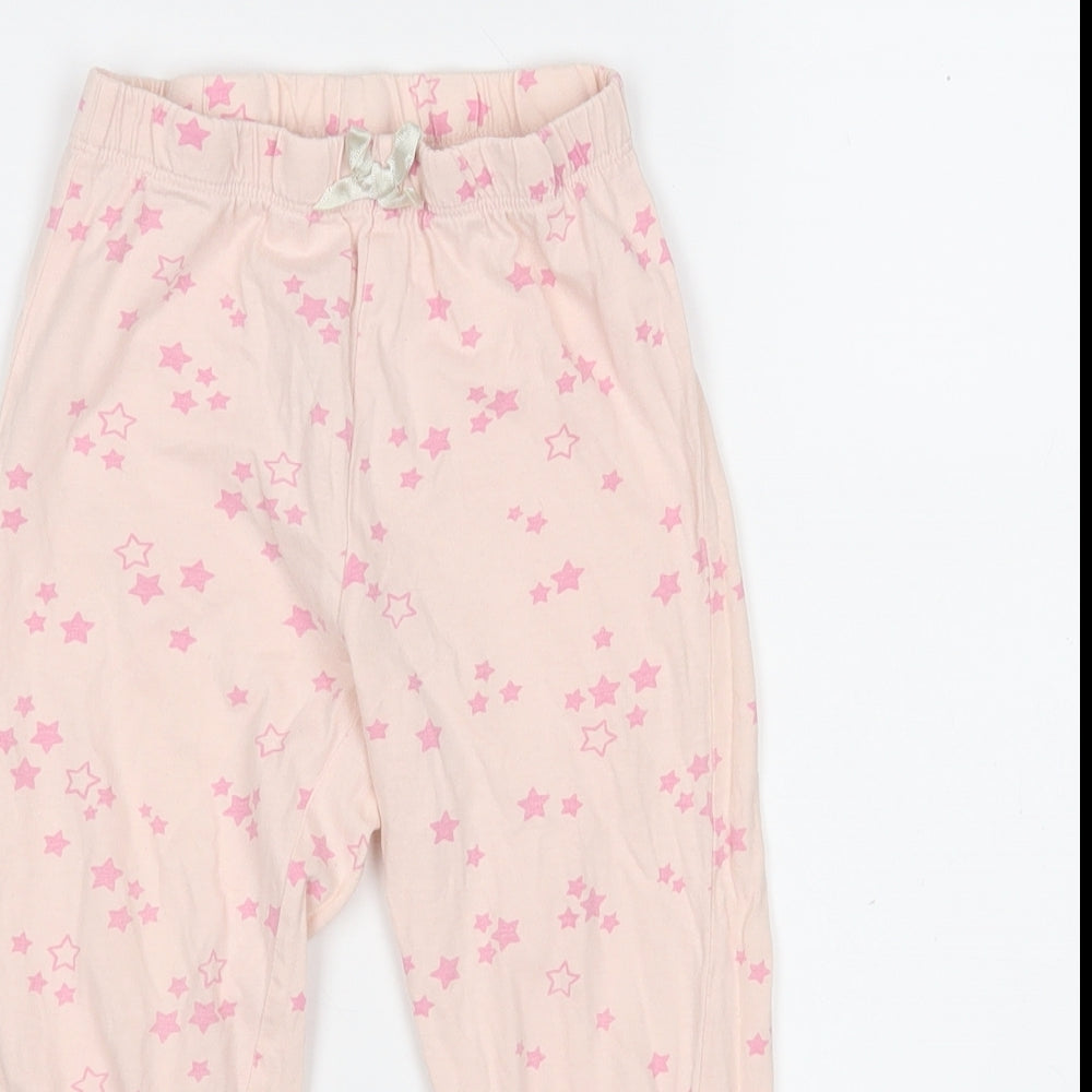 Primark Girls Pink Polka Dot Cotton  Pyjama Pants Size 2-3 Years
