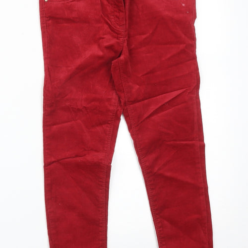 NEXT Girls Red  Cotton Straight Jeans Size 7 Years  Regular