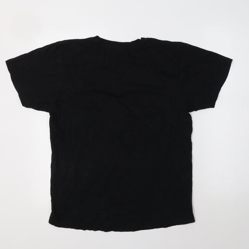 Stedman Mens Black  Cotton  T-Shirt Size S Crew Neck