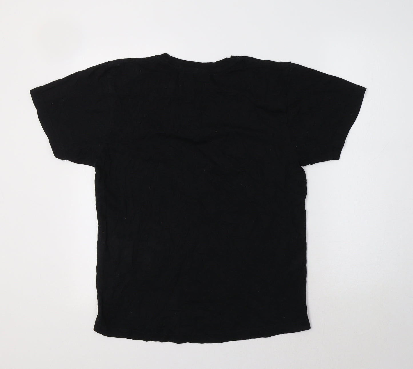 Stedman Mens Black  Cotton  T-Shirt Size S Crew Neck