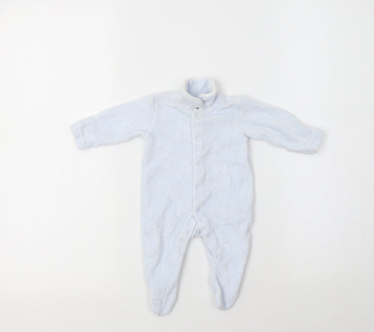 Nutmeg Baby Blue  Cotton Babygrow One-Piece Size 0-3 Months