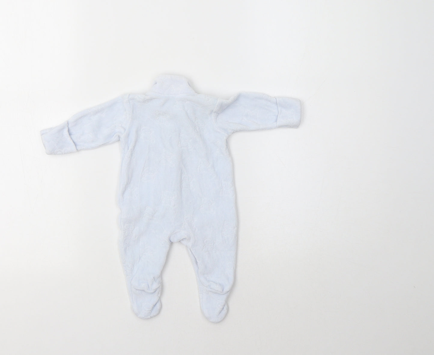 Nutmeg Baby Blue  Cotton Babygrow One-Piece Size 0-3 Months