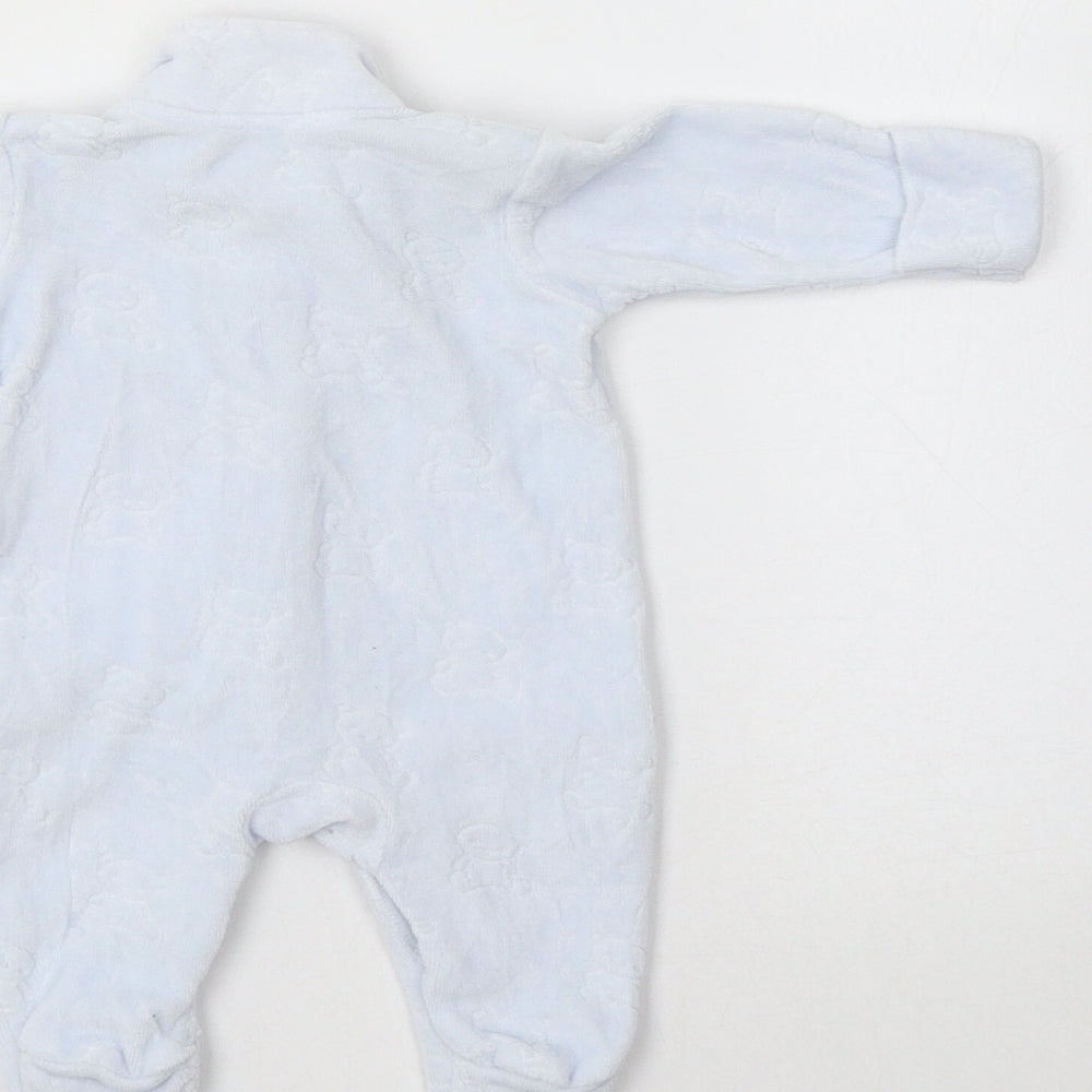 Nutmeg Baby Blue  Cotton Babygrow One-Piece Size 0-3 Months