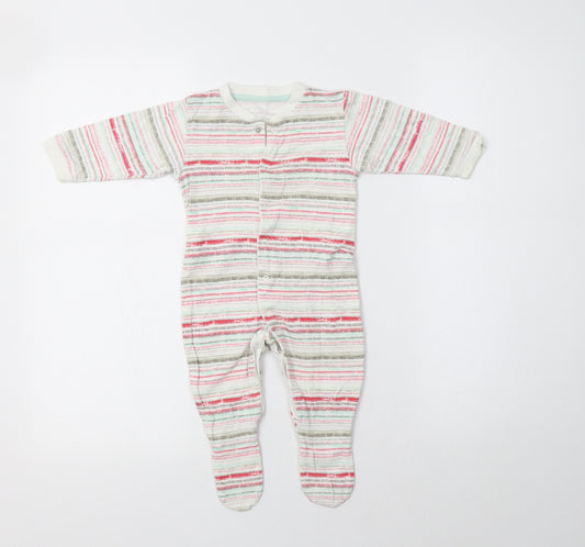 Early Days Baby Multicoloured Striped Cotton Babygrow One-Piece Size 6-9 Months