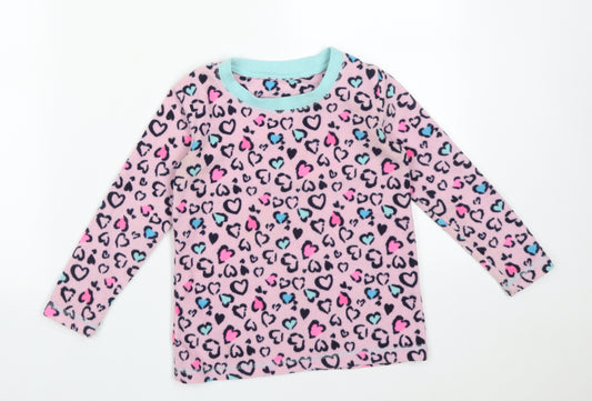 Dunnes Stores Girls Multicoloured Animal Print Polyester  Pyjama Top Size 5-6 Years