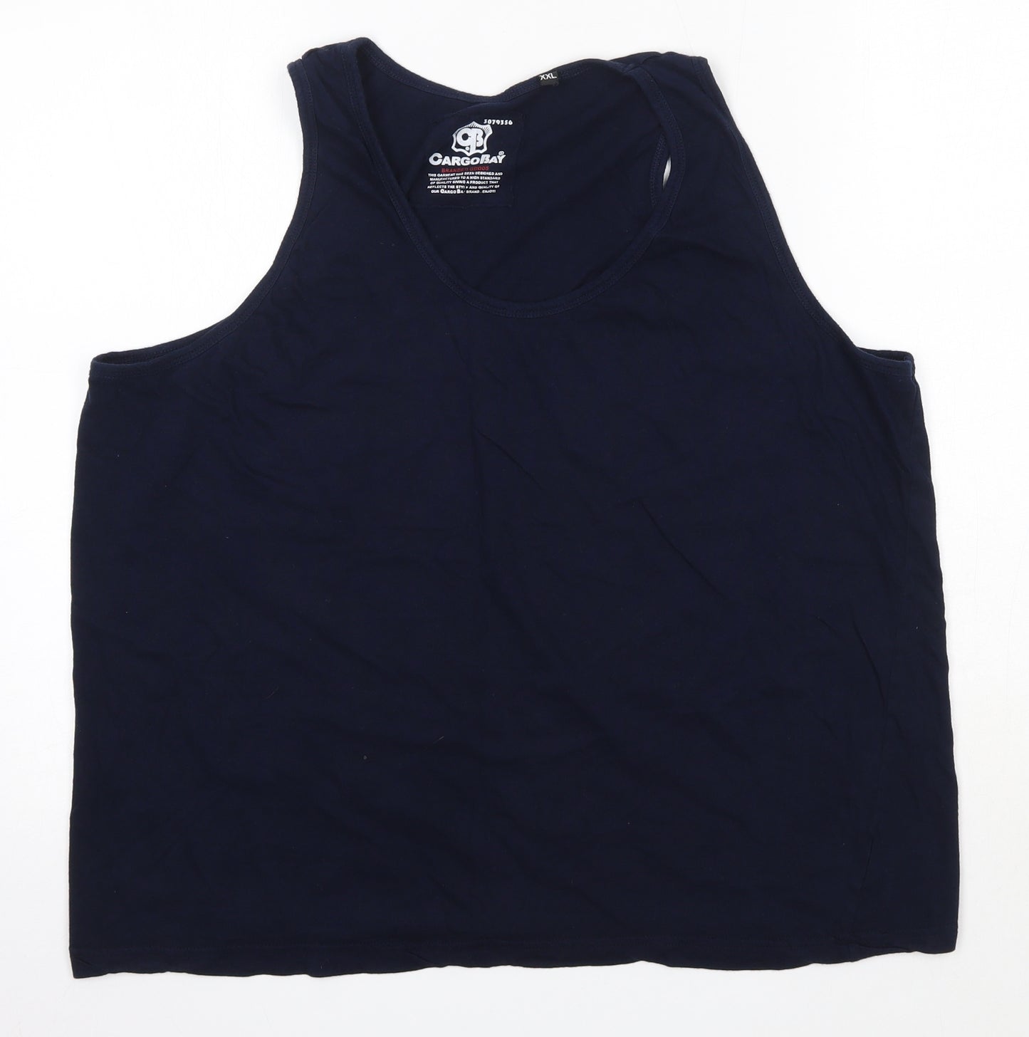 Cargo Bay Mens Blue  Cotton  T-Shirt Size 2XL Round Neck  - Tank