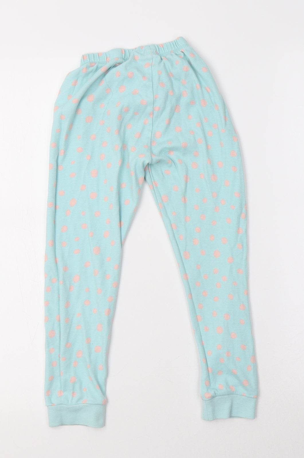 George Girls Blue Polka Dot Cotton  Pyjama Pants Size 6-7 Years