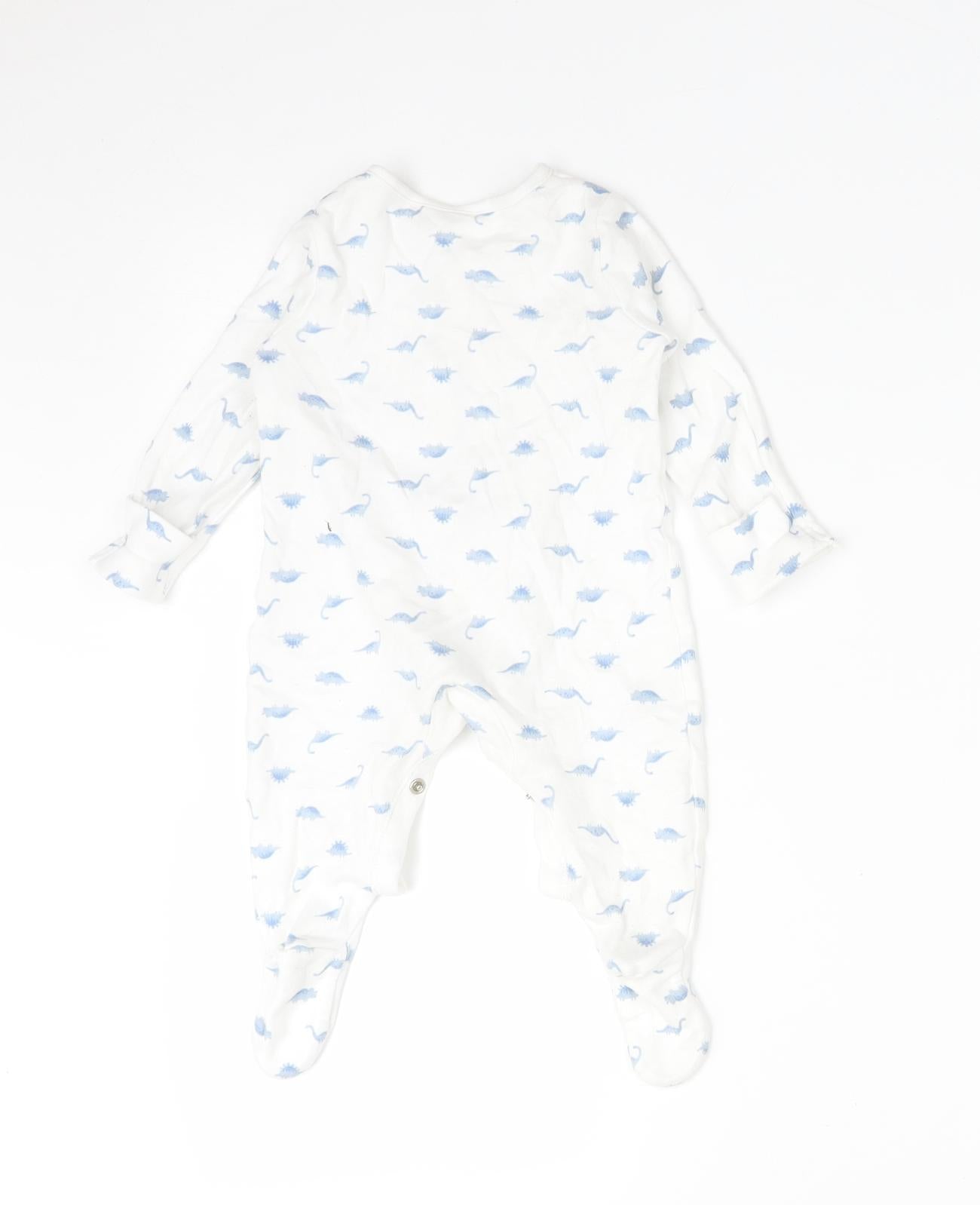 TU Baby Multicoloured Animal Print Cotton Babygrow One-Piece Size 3-6 Months   - DINOSAURS