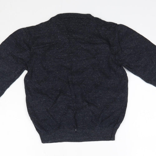 Primark Boys Blue Round Neck  100% Cotton Pullover Jumper Size 7-8 Years