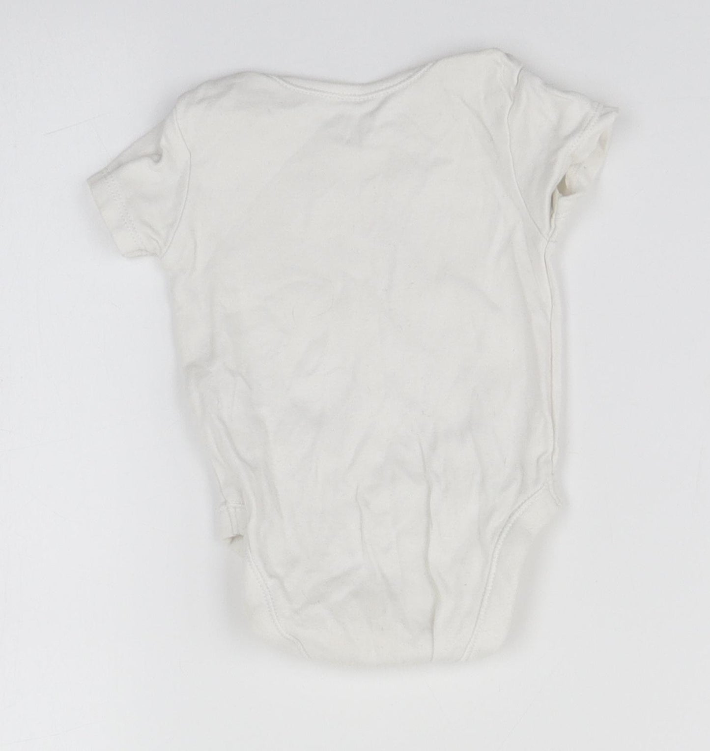 George Baby White  Cotton Leotard One-Piece Size 0-3 Months   - I love my Mummy