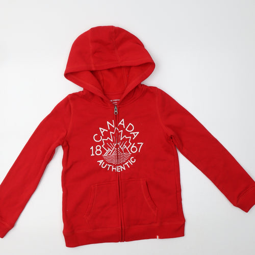 Joe Fresh Girls Red  Cotton Full Zip Hoodie Size 10-11 Years   - Canada