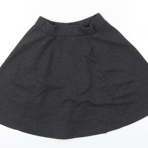 George Girls Grey  Polyester A-Line Skirt Size 8-9 Years  Regular  - School