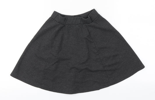 George Girls Grey  Polyester A-Line Skirt Size 8-9 Years  Regular  - School