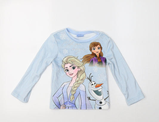 F&F Girls Blue  Polyester Top Pyjama Top Size 3-4 Years   - Frozen