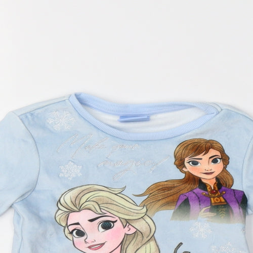 F&F Girls Blue  Polyester Top Pyjama Top Size 3-4 Years   - Frozen