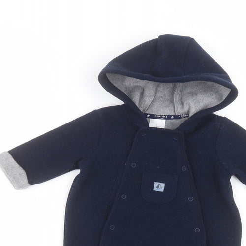 Debinhams Baby Blue  Cotton Coverall One-Piece Size 0-3 Months