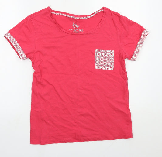 Primark Womens Pink Solid 100% Cotton Top Pyjama Top Size 10