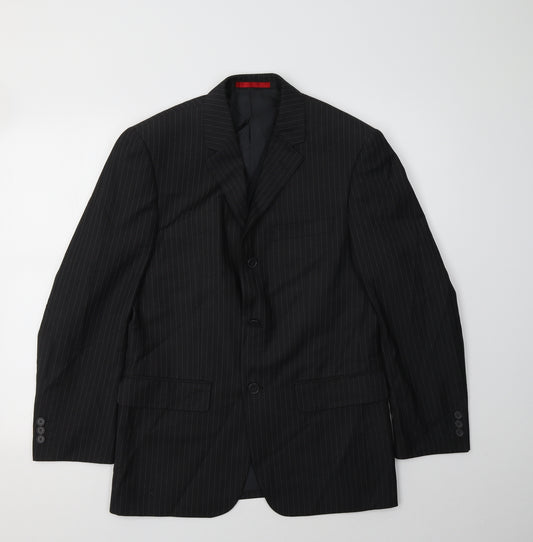 Burton Mens Black Striped  Jacket Blazer Size M