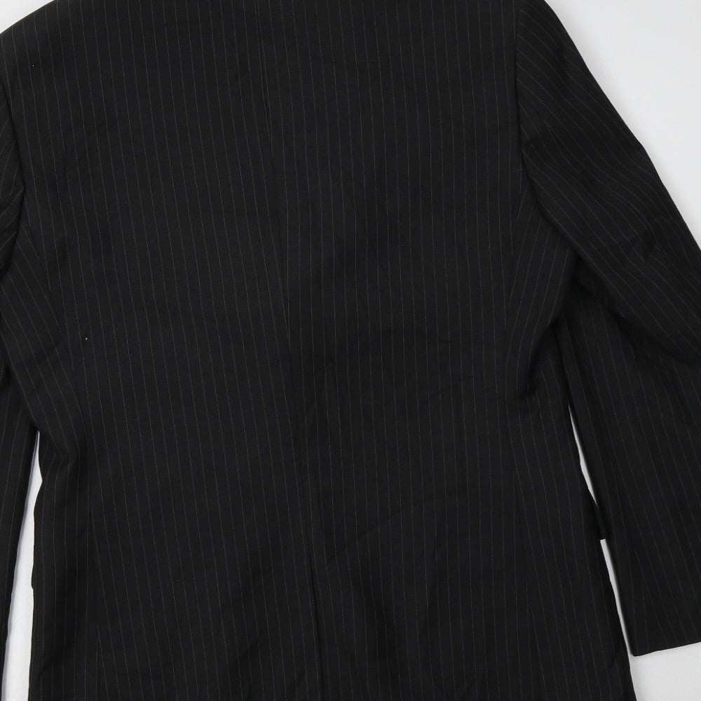 Burton Mens Black Striped  Jacket Blazer Size M