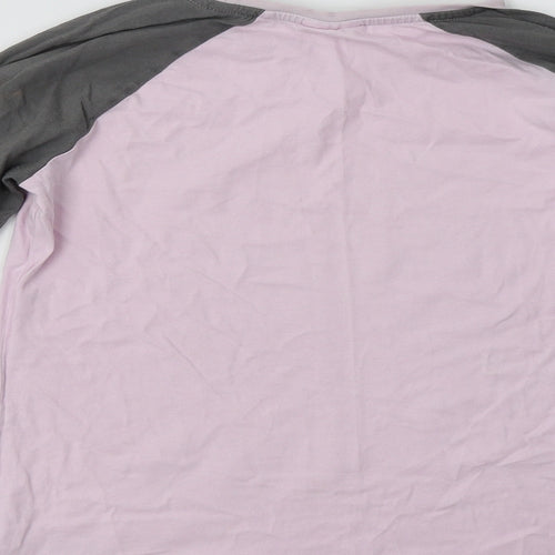 George Girls Pink Colourblock Cotton Top Pyjama Top Size 11-12 Years   - Un