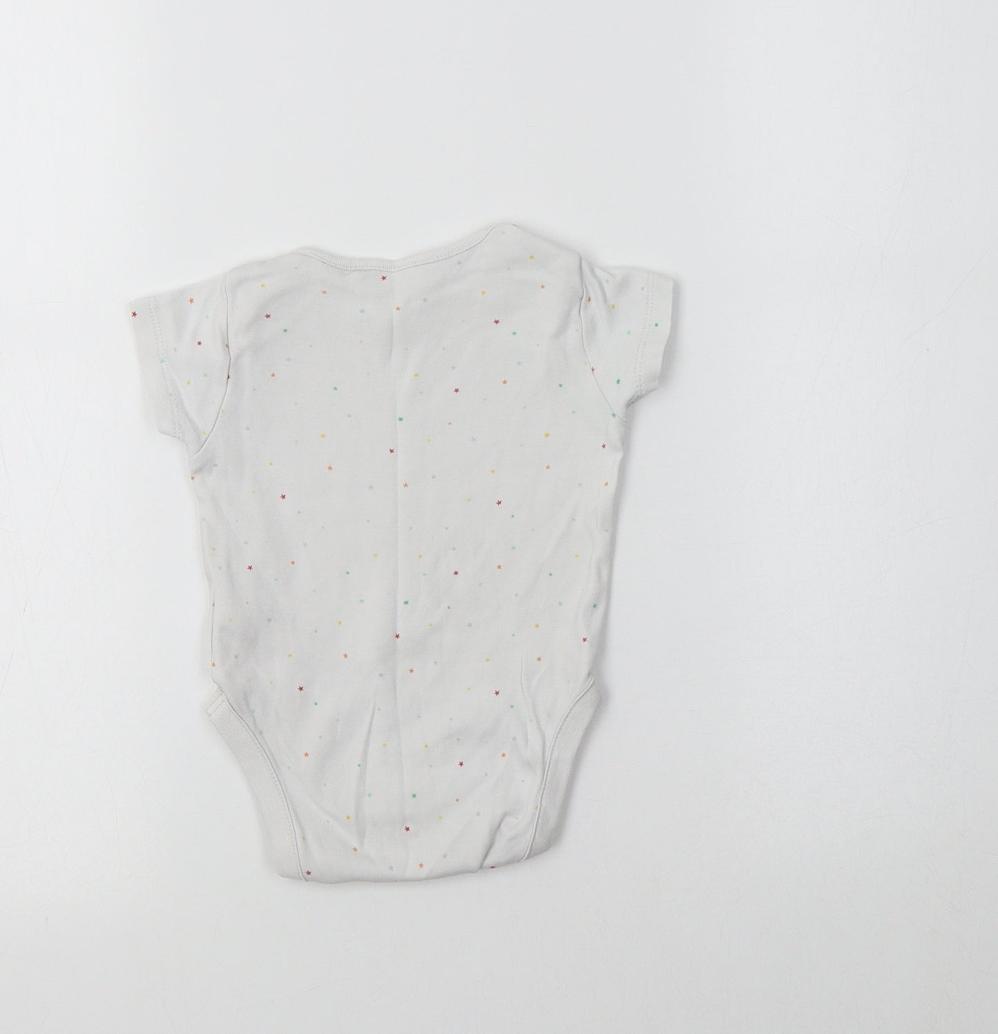 NEXT Baby White Geometric Cotton Romper One-Piece Size 3-6 Months   - Star Print