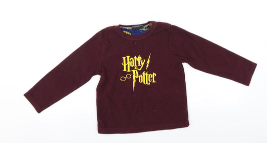 Harry Potter Boys Black Solid Polyester  Pyjama Top Size 5-6 Years   - Harry Potter