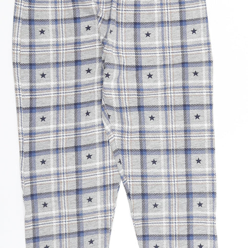 George Boys Grey Plaid Cotton  Pyjama Pants Size 6-7 Years