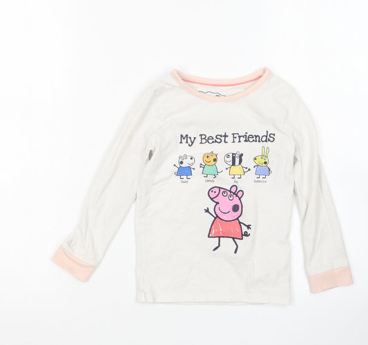 m7s Girls Multicoloured  Cotton Top Pyjama Top Size 3-4 Years   - Peppa Pig