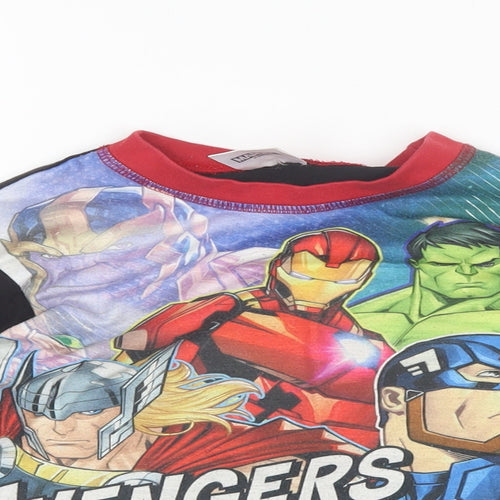 Marvel Boys Black  Cotton  Pyjama Top Size 4-5 Years   - Avengers