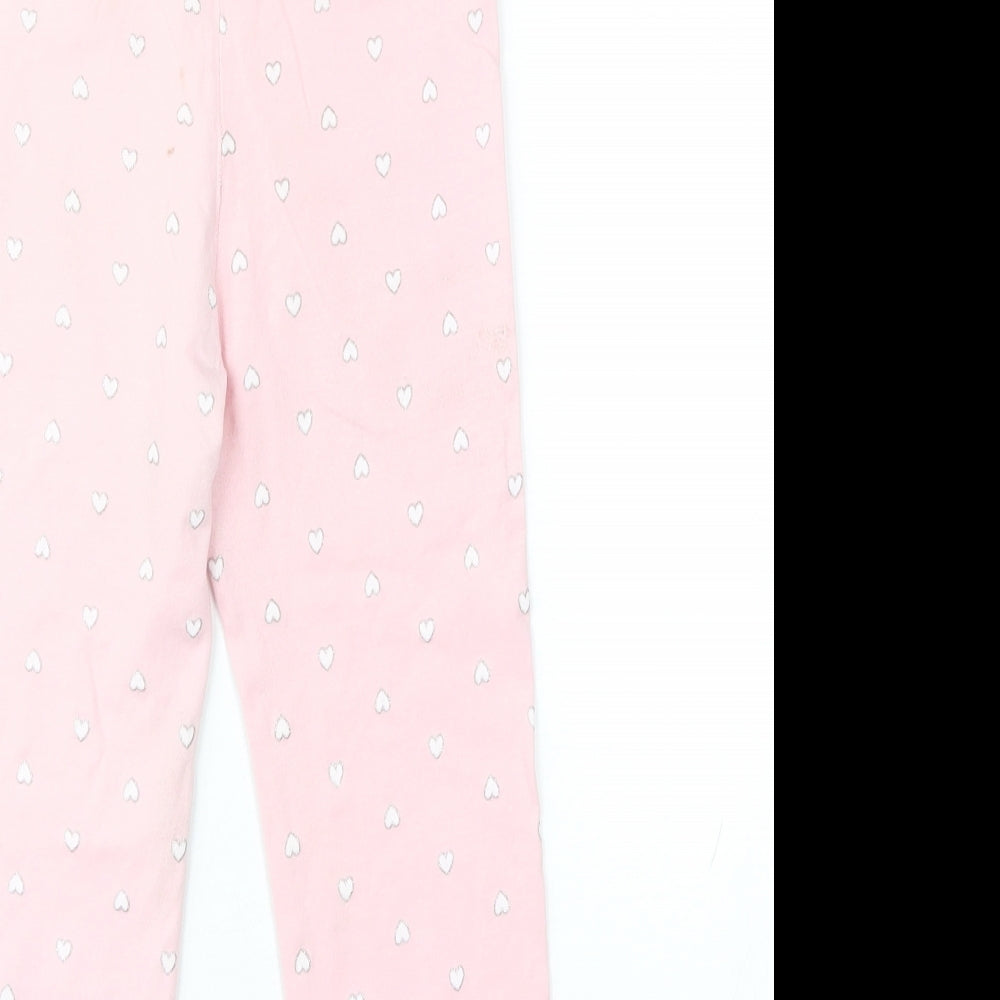 H&M Girls Pink Polka Dot Cotton Jogger Trousers Size 10 Years  Regular