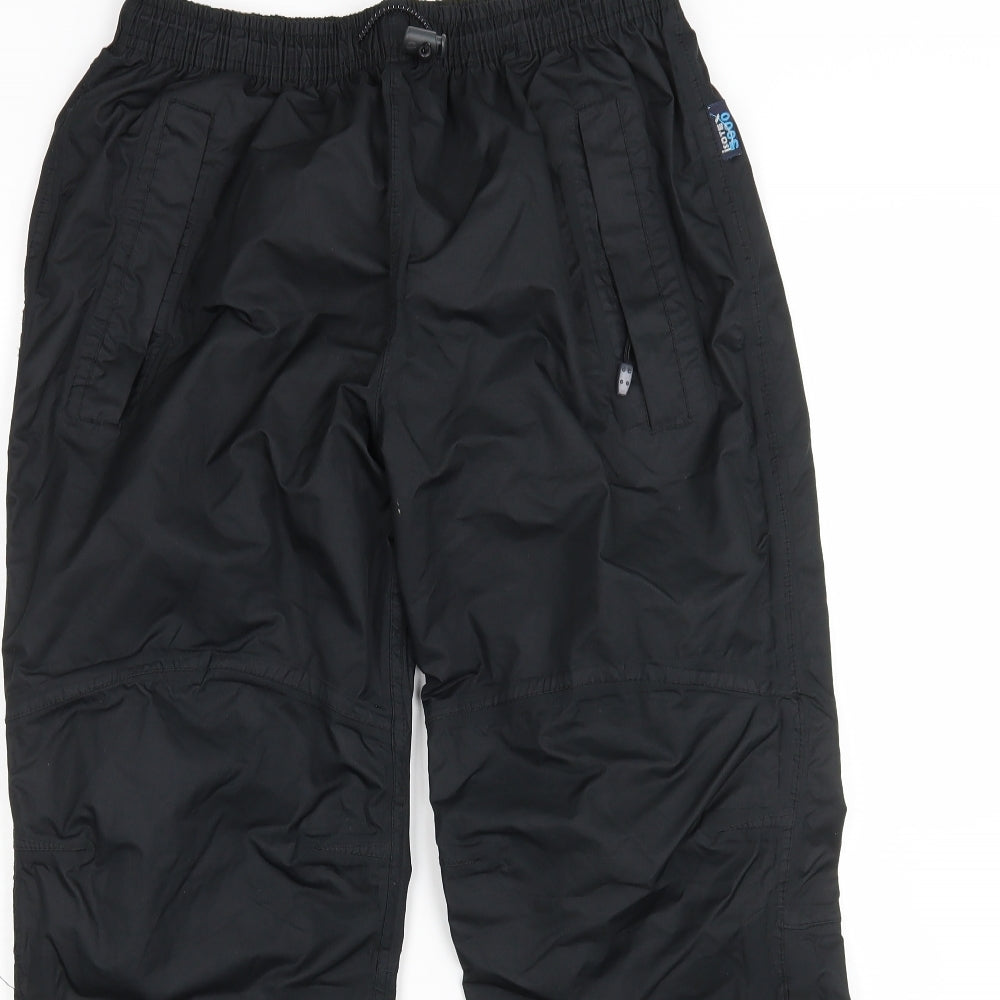Regatta Mens Black  Polyester Rain Trousers Trousers Size 28 L28 in Regular  -
