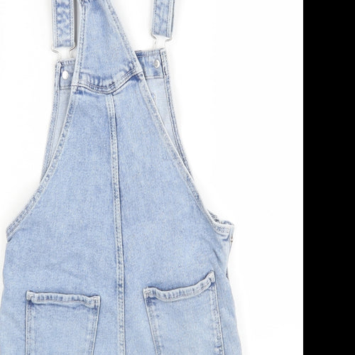 H&M Girls Blue  Cotton Dungaree One-Piece Size 8 Years