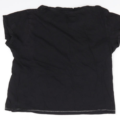 Love to Lounge Womens Black Animal Print Cotton  Pyjama Top Size M   - Batman by Night
