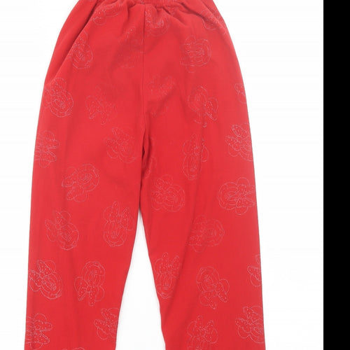 Disney Girls Red  Polyester  Pyjama Pants Size 8 Years   - Minnie Mouse