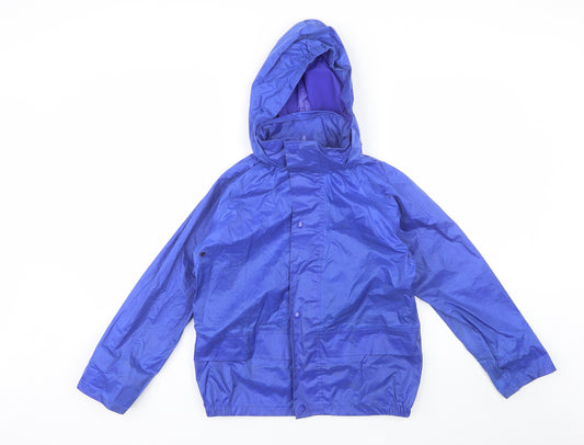 Wet Play Boys Blue   Rain Coat Jacket Size 7-8 Years