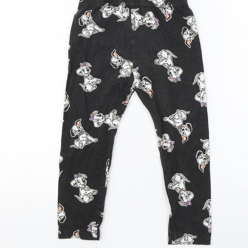 Primark Girls Black  Cotton  Pyjama Pants Size 2-3 Years