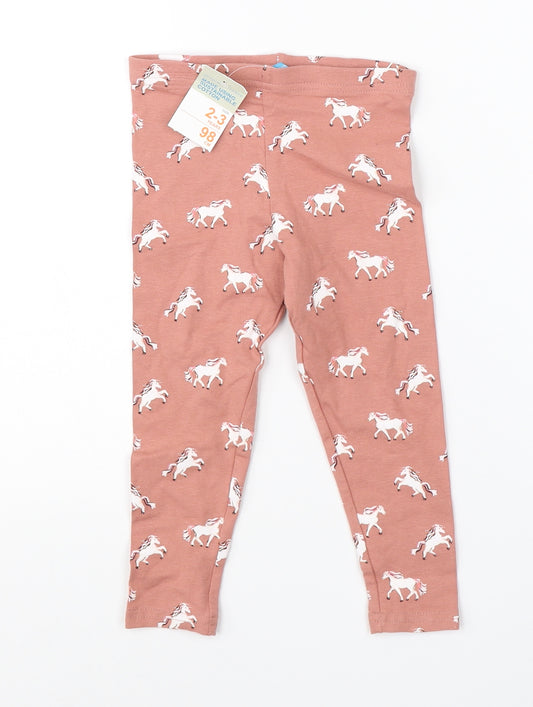 Primark Girls Pink  Cotton  Pyjama Pants Size 2-3 Years   - unicorns
