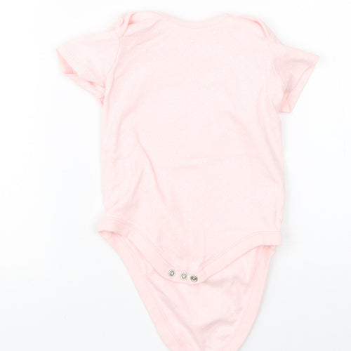 F&F Girls Pink Polka Dot Cotton Babygrow One-Piece Size 18-24 Months