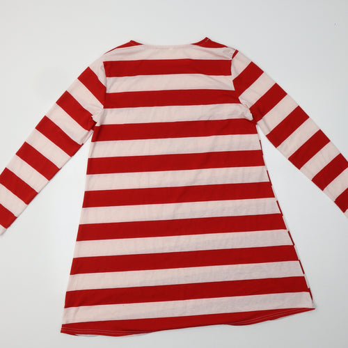 Preworn Womens Red Striped  Chemise Nightshirt Size M   - Stag