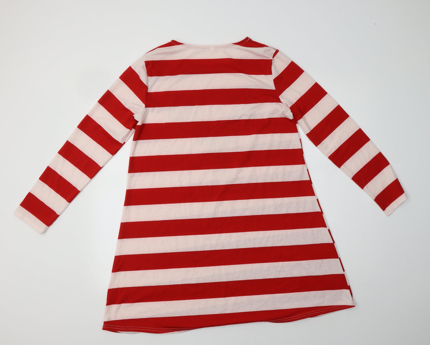 Preworn Womens Red Striped  Chemise Nightshirt Size M   - Stag