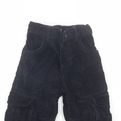 Blue Zoo Boys Blue  Cotton Cargo Trousers Size 2-3 Years  Regular