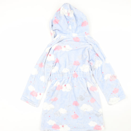 Nutmeg Girls Blue  Polyester  Robe Size 9-10 Years   - Clouds