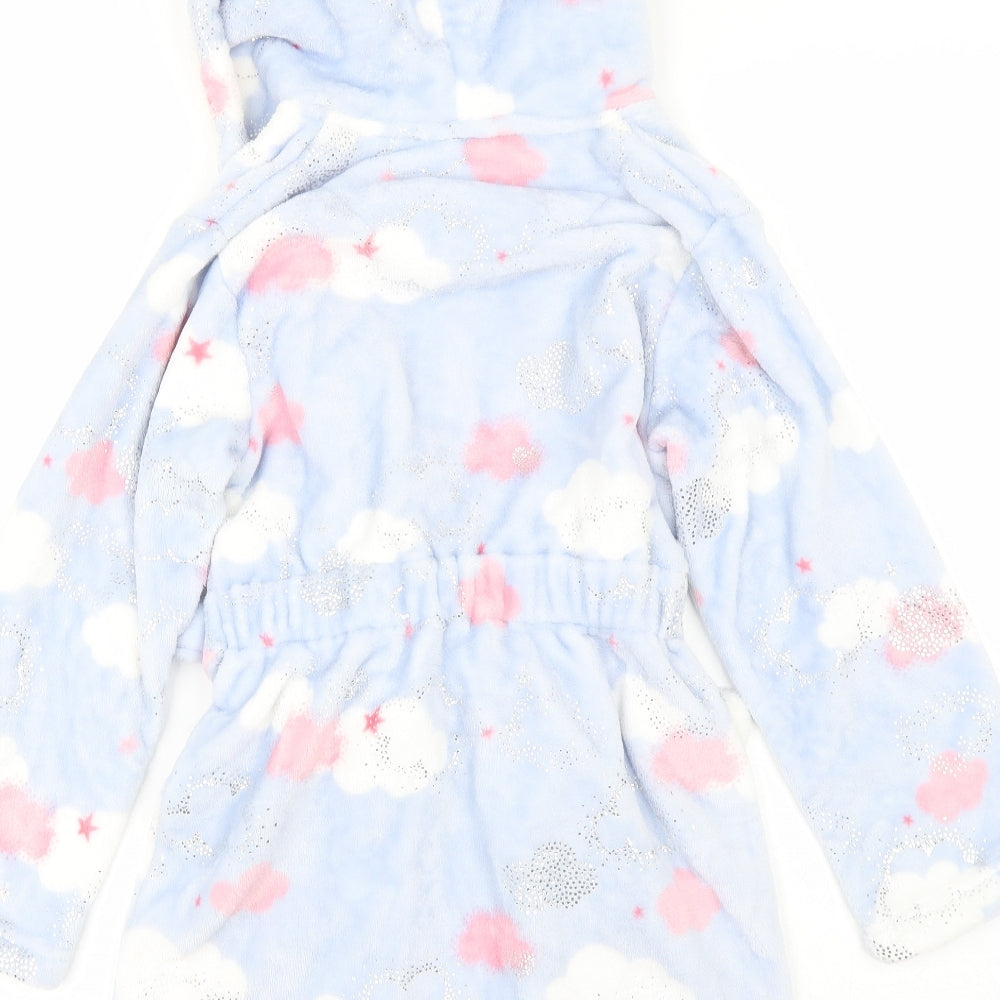 Nutmeg Girls Blue  Polyester  Robe Size 9-10 Years   - Clouds